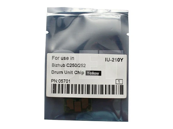 Чип драм-юнита для KONICA MINOLTA Bizhub C250/C252 (CET) Yellow, (WW), 45000 стр., CET5701