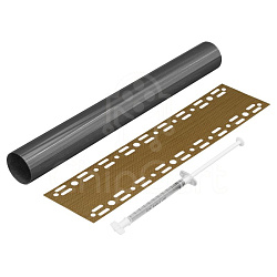 Комплект металлизированная термопленка + тканевая накладка + смазка для Kyocera FK-1150, Grafit