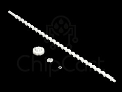 Шнек очистки блока барабана Kyocera DK-5230/DK-5231, P5021/P5026/M5521/M5526 + 2 шестерни и стопор